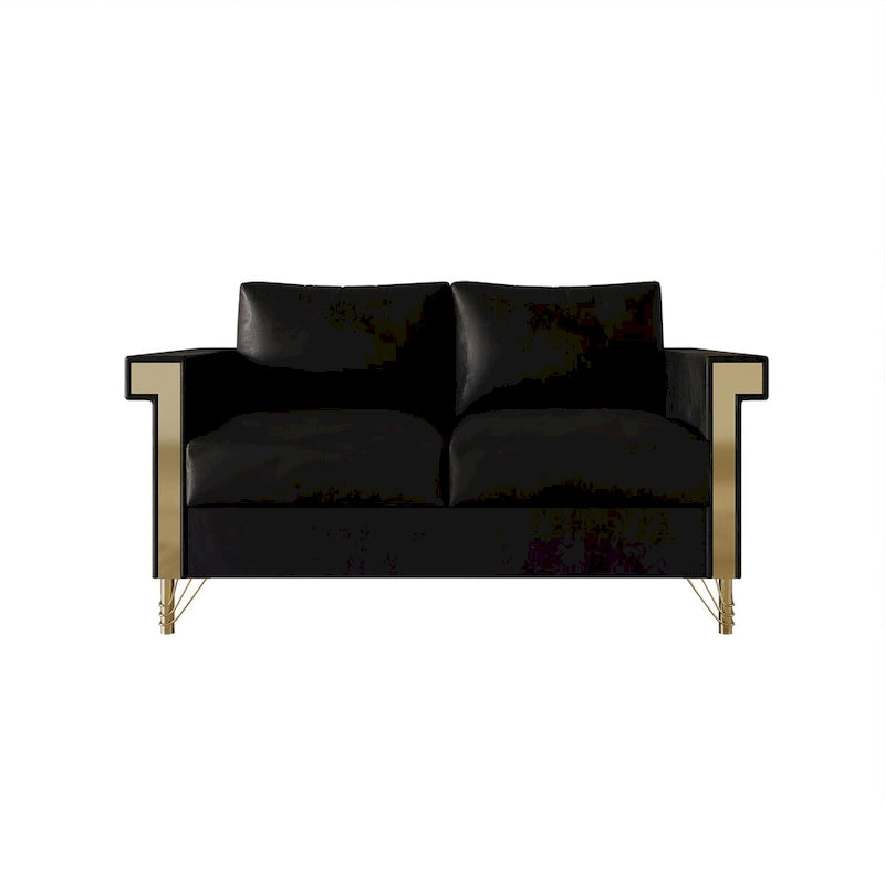 Velvet Upholstered Living Room Sofa