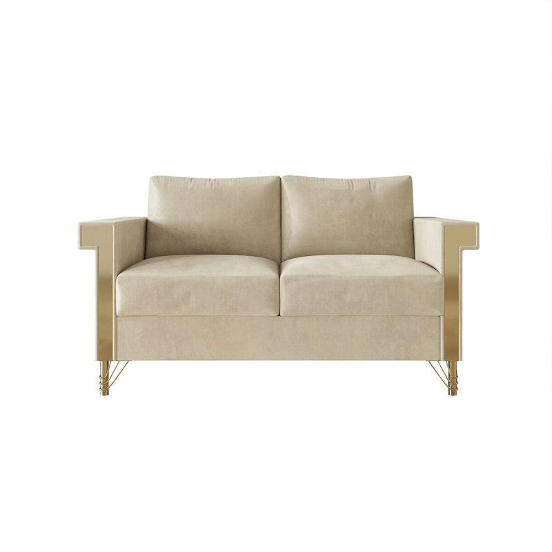 Velvet Upholstered Living Room Sofa