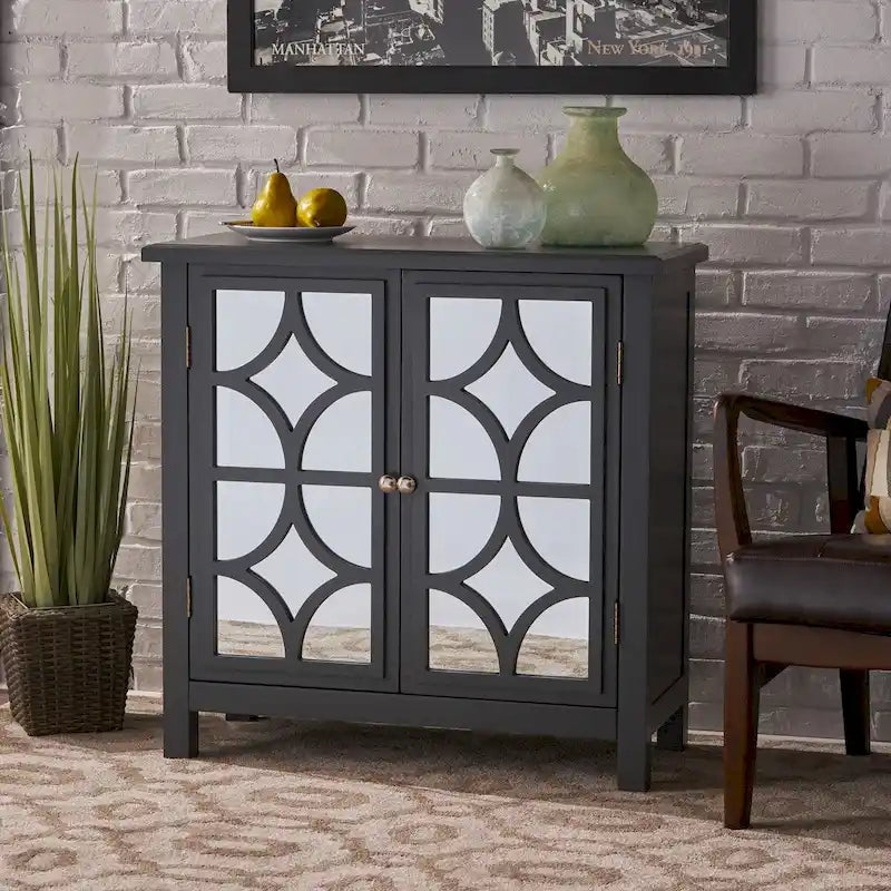 Double Door Mirrored Cabinet