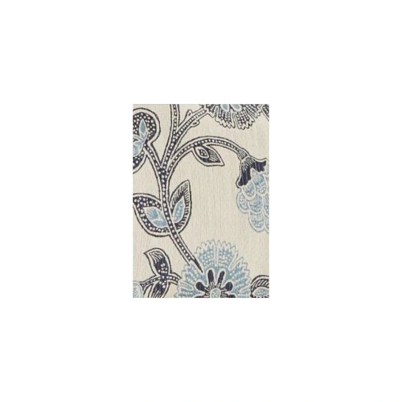 Cream and Blue Accent Chair