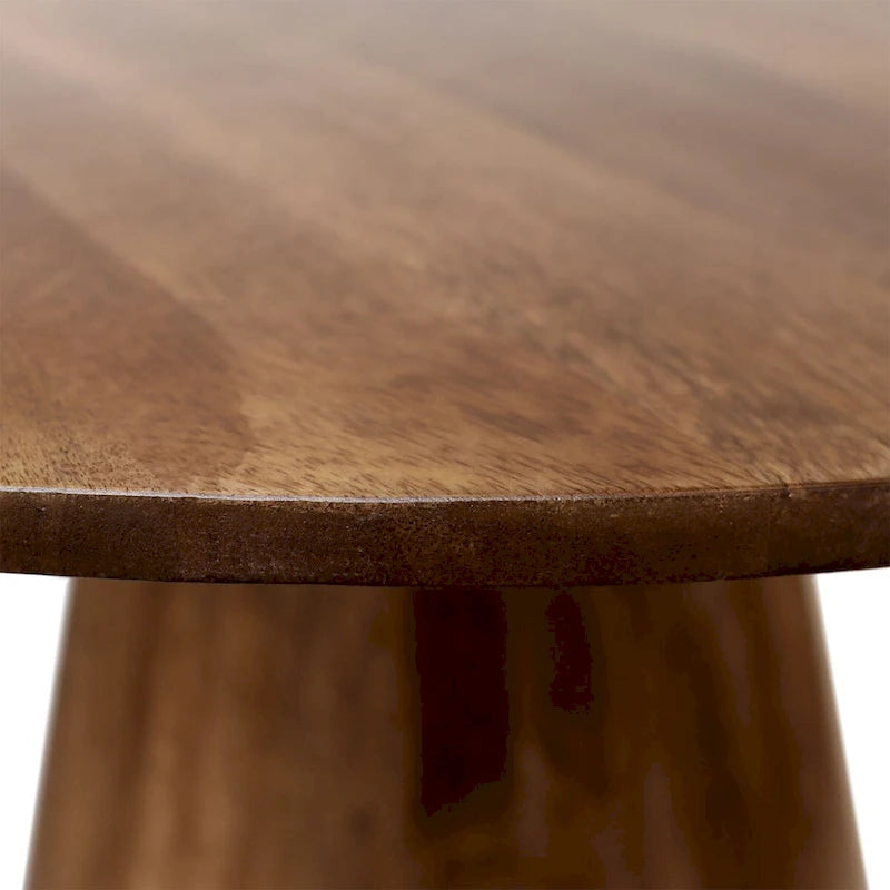 40" Mango Wood Dining Table, Medium Brown