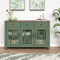 55" Vintage Style Kitchen Accent Buffet Sideboard Cabinet with Drawers