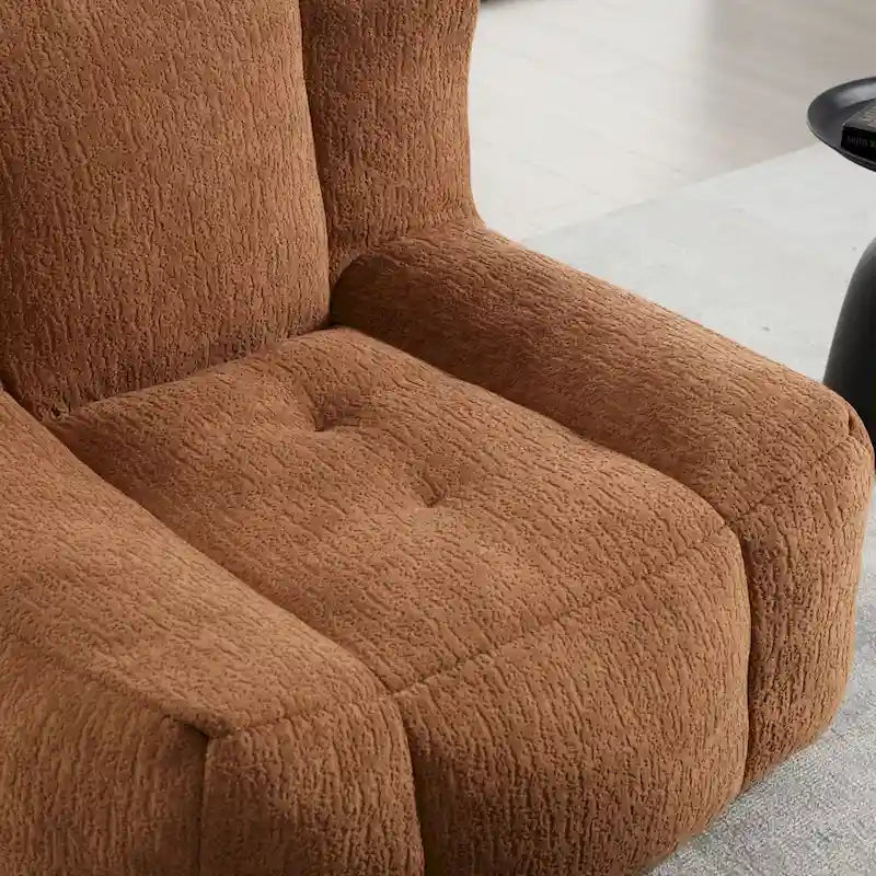 Fluffy Bean Bag Chair, Super Soft Lazy Sofa Chair With Memory Foam And Ottoman, Indoor Modern Bean Bag Chair